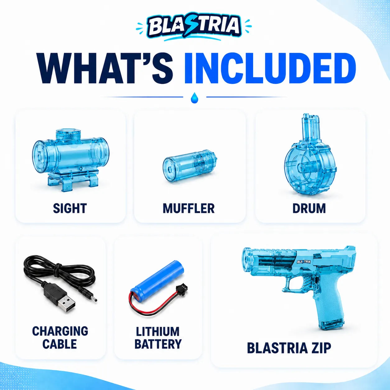 Blastria© Lanzador de Agua Eléctrico de Fuego Rápido